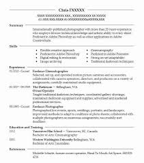 cinematographer/editor resume example