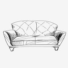 Comfortable Line Drawing Couch Illustration Comfortable Sofa Couch Interior Decoration Png Transparent Clipart Image And Psd File For Free Download Drawing Furniture Line Drawing Drawings