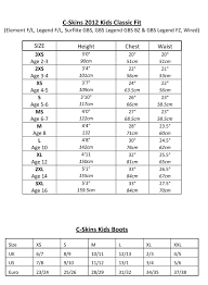 C Skins Size Chart Bedowntowndaytona Com