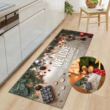 Nwt snowman winter landscape kitchen mat holidays christmas decor door rug 17x27. Area Rugs Christmas Door Mat Kitchen Floor Rug Bedroom Laundry Room Carpet Non Slip Runner Home Garden