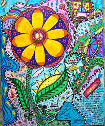 Hippie Art Original It Was A Good Summer Art Poster Etsy Hippie Art Art Poster Art