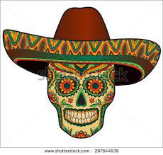 Traditional Mexican Skull With Sombrero Vector Skull In Mexican Hat Mexican Ornament Mexican Hat Mexican Skulls Spanish Tattoos