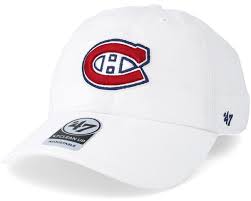 Montreal canadiens 47 brand charcoal breakaway cuff knit bobble hat. Montreal Canadiens Clean Up White Adjustable 47 Brand Cap Hatstore De