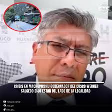 CRISIS EN MACHUPICCHU GOBERNADOR DEL CUSCO WERNER SALCEDO DIJO ESTAR DEL  LADO DE LA LEGALIDAD PARA OPERAR LA RUTA HIRAM BINGHAM ,DESCARTANDO ESTAR  PARCIALIZADO A FAVOR DE LAS EMPRESAS CONSETTUR O SAN