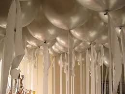 Party Time Love The Ribbons Coming Down From The Huge Metallic Balloons Wedding Anniversary Party 25th Wedding Anniversary Wedding Balloons