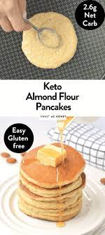 Keto Almond Flour Pancakes Only 5 Ingredients Recipe Almond Flour Pancakes Almond Pancakes Low Carb Pancakes