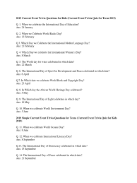 Other special run models from prior events were given out at various times during the event, many as trivia contest prizes. 2019 Current Event Trivia Questions For Kids Pdf Democratic Party United States American Government