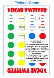 I Love New Twists On Old Games Vocab Twister Can Be Used In Any Classroom Because You Choose The Teaching Vocabulary Vocabulary Instruction Reading Vocabulary