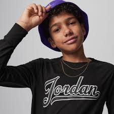 Buy Jordan Major League Script Big Kids' Graphic Long Sleeve T-Shirt