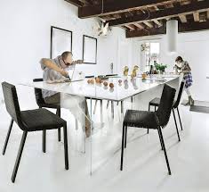 The dining chairs feature a sturdy design with lovely upholstered seats that provide extra comfort for your dining pleasure. Air Laminate Table Lago Dining Tables