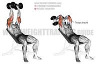Incline dumbbell triceps extension exercise instructions and video