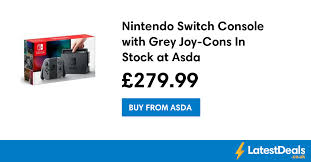 Nintendo Switch Console With Grey Joy Cons In Stock At Asda 279 99 Sony Playstation Playstation Console