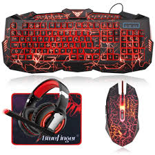Bluefinger Gaming Keyboard Mouse Headset Combo In 2020 Keyboard Ps4 Or Xbox One Gaming Accessories