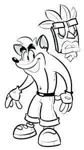 Crash Bandicoot Coloring Pages Crash Bandicoot Super Coloring Pages Funny Easy Drawings