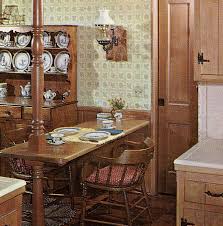 Rustic interpretations of early colonial style, used and vintage early american pieces are casual and comfortable, and work especially well in country cottages and cabins. 1960 S Kitchens Bathrooms More Early American Decorating Vintage House 1960s Kitchen