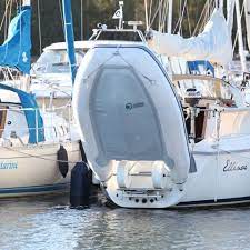 Pivoting Vertical Davit Storage System For Inflatable Boats And Dinghies Dinghy Mini Yacht Boats Luxury