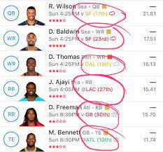 You both could be getting way more sex—if you play your cards right. Someone Who Uses Yahoo Fantasy Football What Do The Rankings Next To The Defense Mean Is It Against Their Matchup I Have Two Players From The Seahawks And They Have Different Rankings