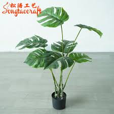 Thanks to their small size, they fit into any space without being obtrusive. China Small Green Potted Decorative Monstera Artificial Turtle Back Leaves Bonsai Tree China Garden Decoration And Artificial Monstera Price