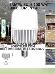 Cahaya lampu led juga tidak akan mendistorsi warna sekitar dan membuatnya aman untuk penerangan jalan. Bola Lampu Led 100 Watt 9000 Lumen Cahaya Glodok Sorotled Com