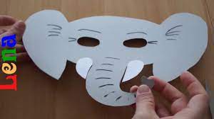 Papier mache elefanten masken auf sicher mit schwarzen elastischen gehalten. Elefanten Maske Basteln Mit Lena How To Make Elephant Mask Sdelat Masku Slona Iz Bumagi Youtube