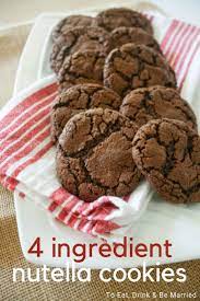 4 Ingredient Nutella Cookies To Eat Drink Be Married Recipe Nutella Cookies Easy Cookie Recipes Nutella Desserts