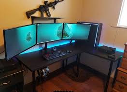 43 Best Video Game Room Decoration Ideas Gaming Pc Desk Setup Computer Setup Pc Gaming Desk