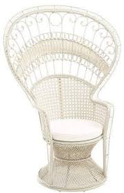 Pier 1 Imports Ivory Peacock Chair With Cushion Chair Peacock Chair Wicker Peacock Chair