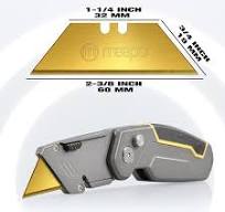 Amazon.com: M MEEPO 50-Pack Utility Knife Blades, Titanium Fully Plated,  Durable SK-2 Razor Blades for Utility Knife Box Cutter, Never Rust, Extra  ...