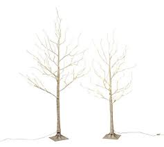 Light Up Birch Tree Forest White Artificial Christmas Tree Mini Led Lights White Birch Trees