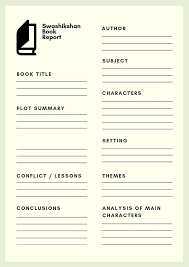 Book Review Report Book Report Templates Book Report Book Report Projects