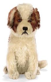 Black And White St Bernard Steiff Head Turning St Bernard Brown Tipped White And White Mohair Brown And Black Glass Eyes Black Stitching Squ Steiff Plush Animals Vintage Teddy Bears
