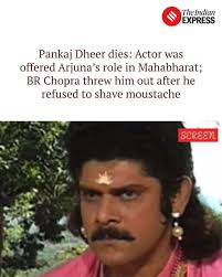 Actor refused role in Mahabharat due to moustache