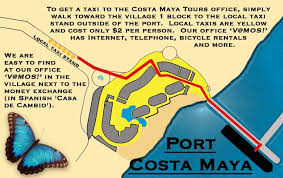 Port Map Costa Maya Costa Maya Mexico Maya