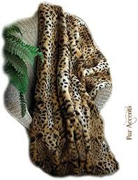 Snuggle up by the fire or in bed with the amazingly warm faux fur throw. Amazon Com Premium Faux Fur Plush Spotted Brown Leopard Throw Blanket Bear Skin White Wolf W Soft Minky Cuddle Fur Lining 5 X7 Kitchen Dining