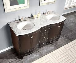 60 inch small espresso double sink