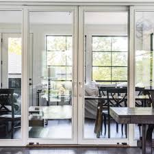 They fit into tighter spaces than our hinged doors because their panels don't interfere with your room or patio. Patio Doors Minimalist Design Complements Modern Style Pella