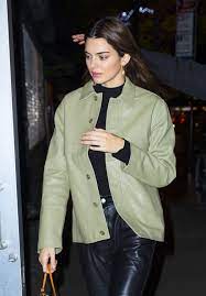 November 19 2019 New York Green Leather Jackets Chicwish Outfits Kendall Jenner