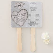 Rustic Country Bark Birch Tree Wedding Program Hand Fan Zazzle Com Birch Tree Wedding Wedding Programs Tree Wedding