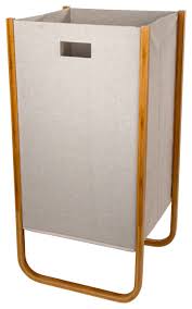 The mainstays flexible white laundry hamper is a great way to keep dirty clothes organized and off the floor with a clean white look that goes with almost any room decor. Modern And Sleek Woven Paper And Bamboo Laundry Hamper Transitional Hampers By Ctg Brands Inc Houzz