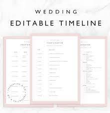Maybe you would like to learn more about one of these? Wedding Timeline Template Bridal Wedding Day Schedule Etsy