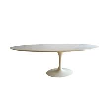Design by florence knoll, 1961. Iconic Tulip Table With Oval Laminate Top White Knoll Deesup