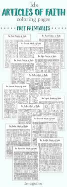 Articles of faith (preamble reproduced verbatim from original booklet). Lds Articles Of Faith Coloring Pages Live Craft Eat