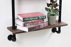 Black iron pipe is steel (or malleable iron) that is commonly referred to as black iron piping. Industrial Pipe Shelf Wall Shelf Rustic Wood With Black Iron Pipe 4 Tier