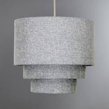 Henna Faux Linen 3 Tier Grey Shade In 2020 Linen Shades Dunelm Copper Lighting