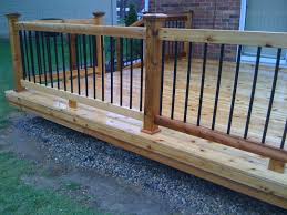 How far apart should iron posts be on a stairwell railing? Metal Balusters For Deck Railings Autumnwoodconstruction S Blog