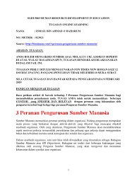Mengurus sumber manusia kpm secara cekap, berkesan dan berkualiti bagi menyokong pencapaian matlamat kecemerlangan pendidikan negara. Online Learning 1 Peranan Pengurusan Sumber Manusia