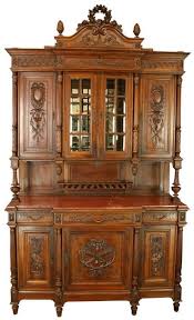 Gorgeous Antique Louis Xvi Buffet China Cabinet In Walnut With Red Marble Top Dating To 1920 From France Ornate Furniture French Antiques Beautiful Furniture