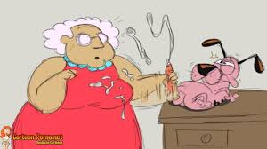 Courage the Cowardly Dog porno parody | Großmutter gibt Handjob 3D - Cartoon  Porno - Deutsch