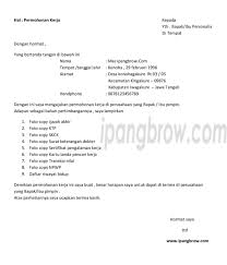 Bermaksud untuk mengajukan lamaran pekerjaan di perusahaan yang bapak / ibu pimpin sebagai karyawan. Contoh Surat Lamaran Kerja Di Kertas Folio