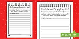 You must save december 21 to 24 dates for christmas shopping! Ks1 Christmas Shopping List Activity Teacher Made